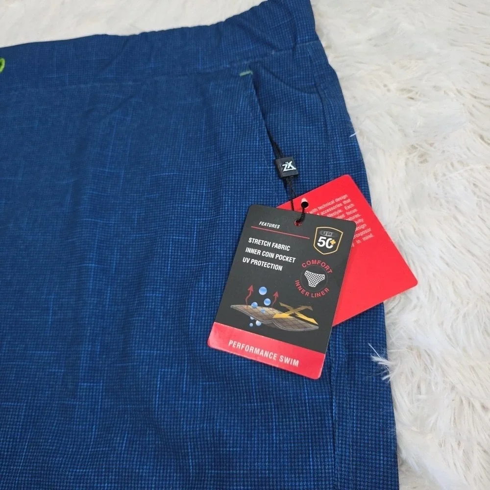 Zeroxposur Lined Board‎ Shorts Men's Size US XL Blue UPF 50+ NWT MSRP $46
